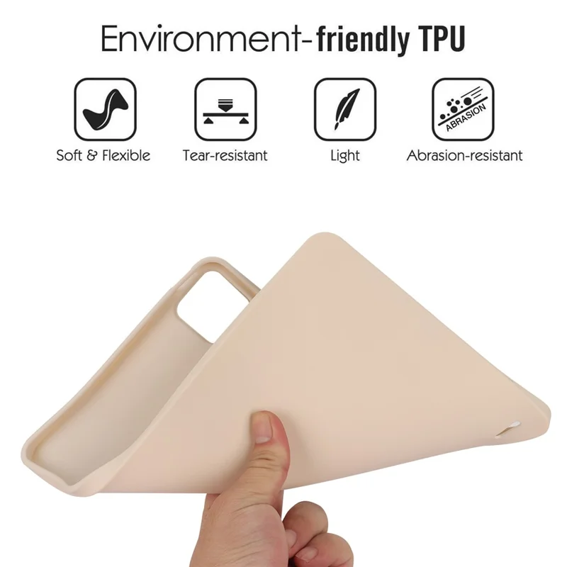 Pour Xiaomi Pad 6 / Pad 6 Pro Étui Airbag aux quatre coins Peau-Tactile Housse de Tablette TPU - Beige