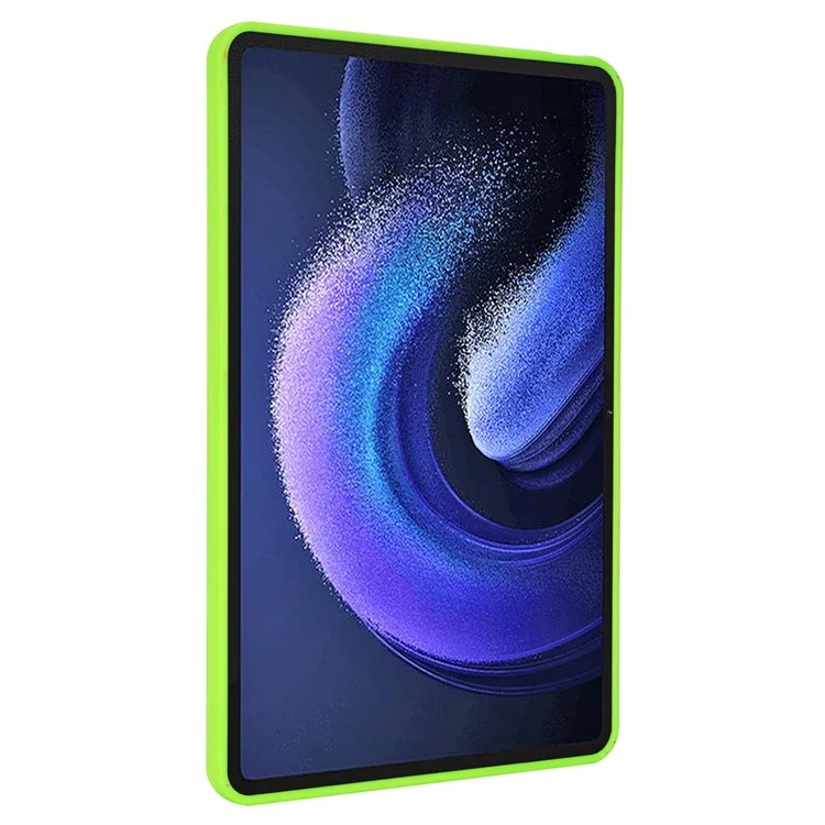 For Xiaomi Pad 6 / Pad 6 Pro Case Four Corners Airbag Skin-Touch TPU Tablet Cover - Fluorescent Green
