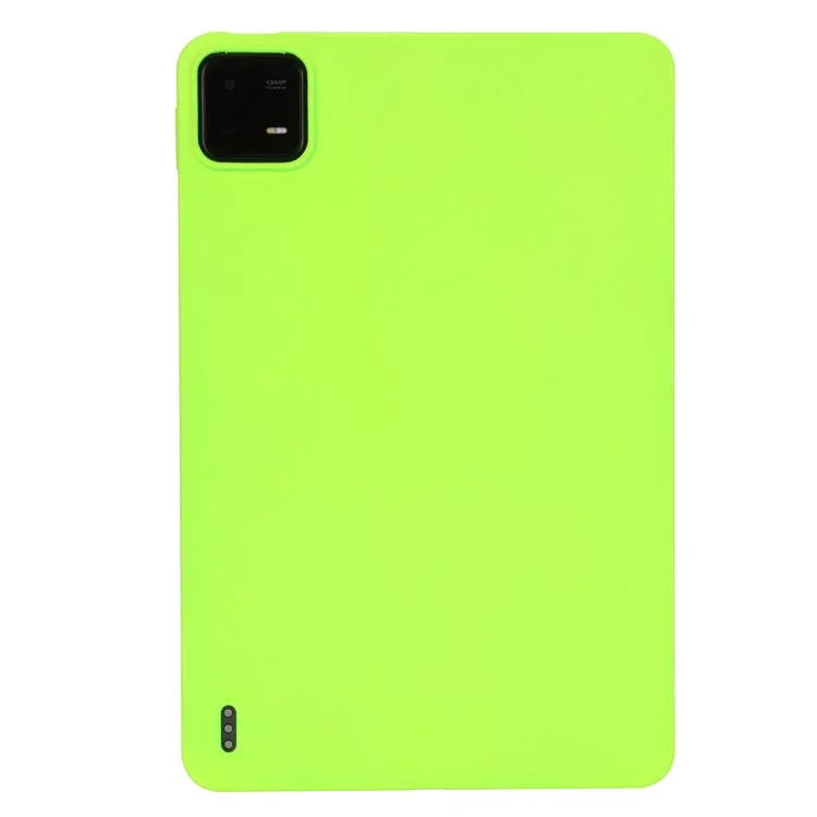For Xiaomi Pad 6 / Pad 6 Pro Case Four Corners Airbag Skin-Touch TPU Tablet Cover - Fluorescent Green