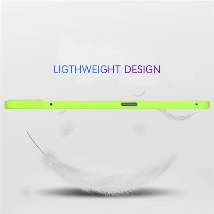 For Xiaomi Pad 6 / Pad 6 Pro Case Four Corners Airbag Skin-Touch TPU Tablet Cover - Fluorescent Green