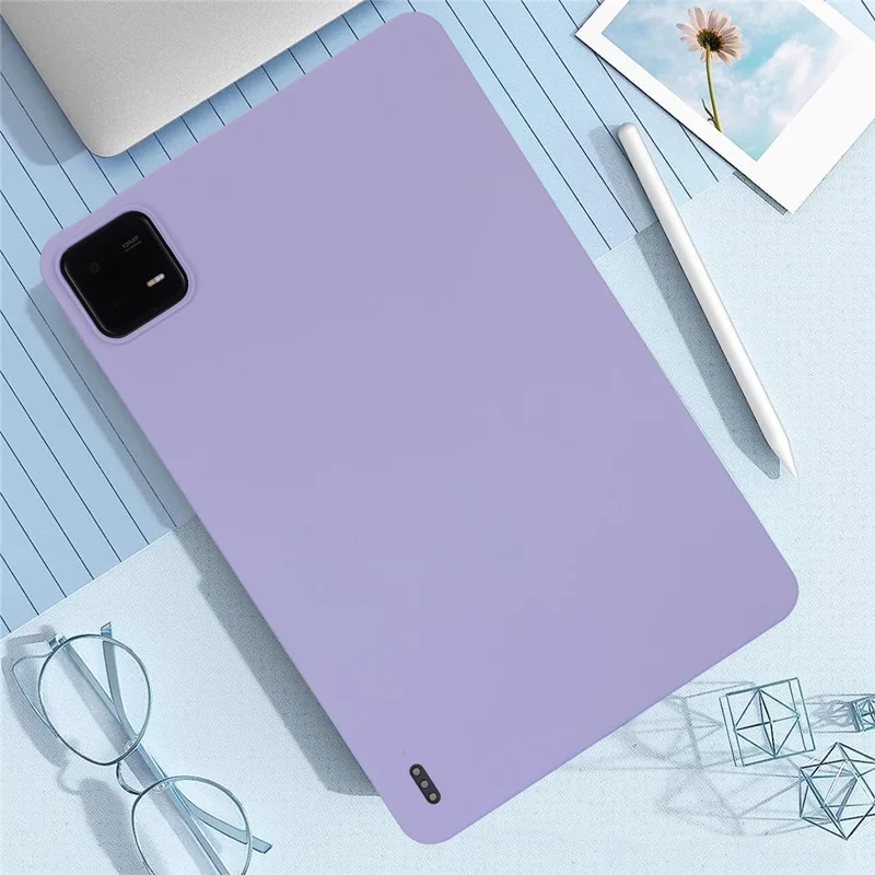 For Xiaomi Pad 6 / Pad 6 Pro Case Four Corners Airbag Skin-Touch TPU Tablet Cover - Light Purple