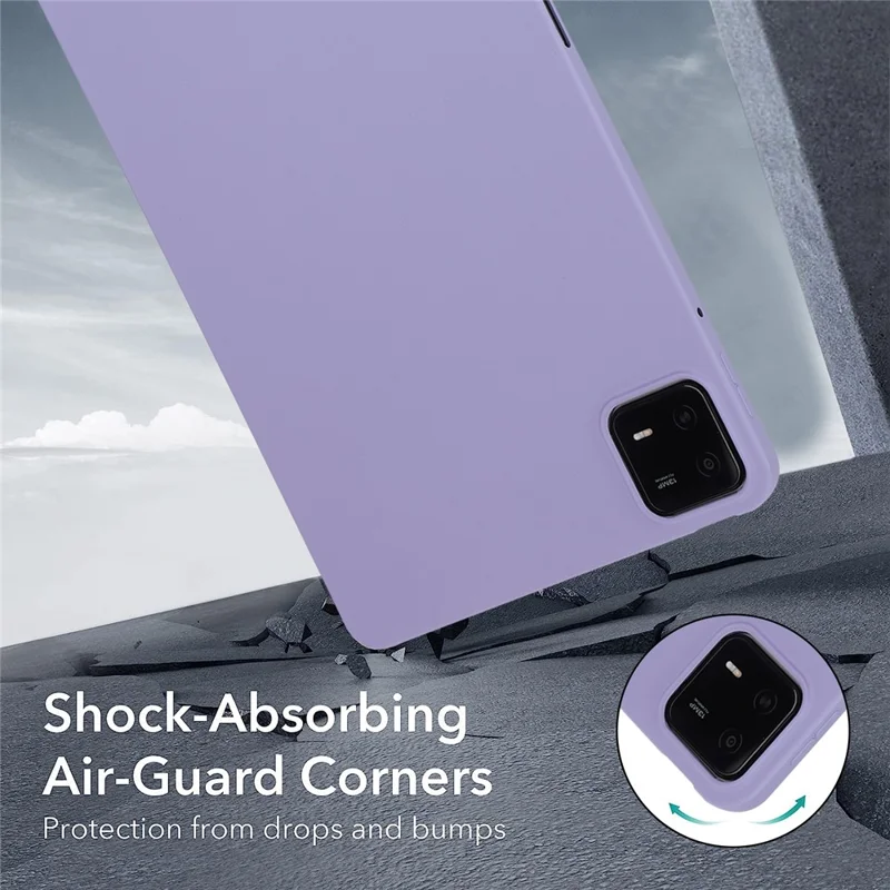 For Xiaomi Pad 6 / Pad 6 Pro Case Four Corners Airbag Skin-Touch TPU Tablet Cover - Light Purple