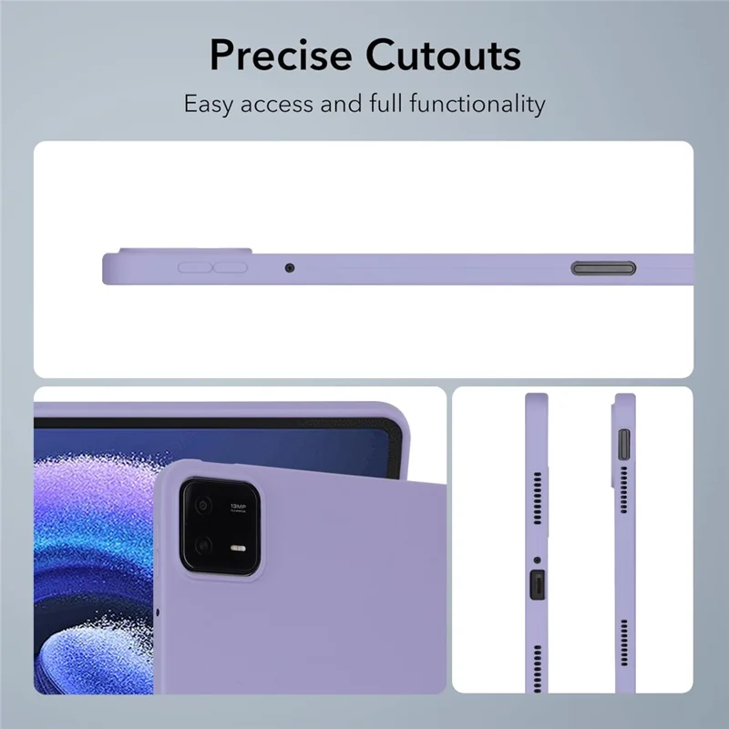 For Xiaomi Pad 6 / Pad 6 Pro Case Four Corners Airbag Skin-Touch TPU Tablet Cover - Light Purple