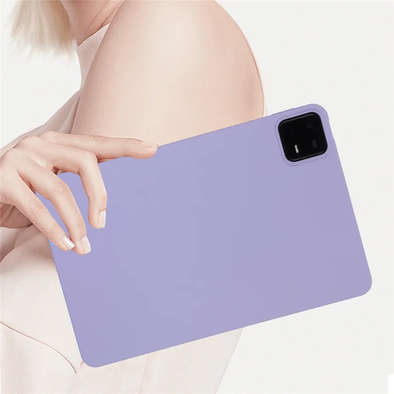 For Xiaomi Pad 6 / Pad 6 Pro Case Four Corners Airbag Skin-Touch TPU Tablet Cover - Light Purple