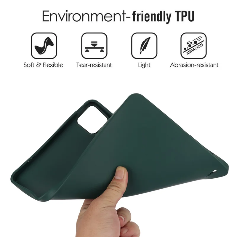 For Xiaomi Pad 6 / Pad 6 Pro Case Four Corners Airbag Skin-Touch TPU Tablet Cover - Blackish Green