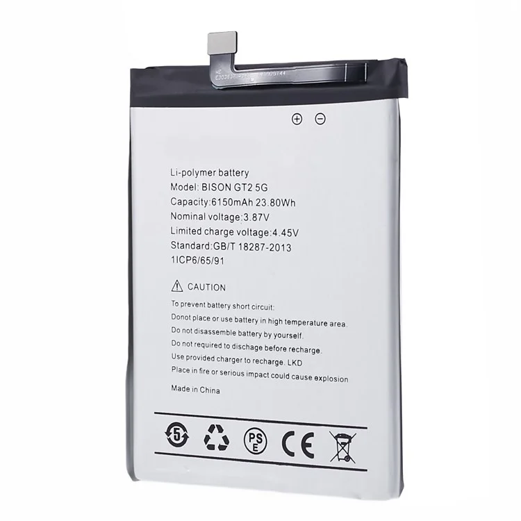 For Umidigi Bison GT2 5G 3.87V 6150mAh Rechargeable Li-Polymer Battery Assembly Part