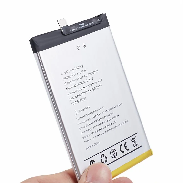 Für Umidigi A11 Pro Max 3.87V 5150mAh wiederaufladbare Li-Polymer-Batterie-Baugruppe