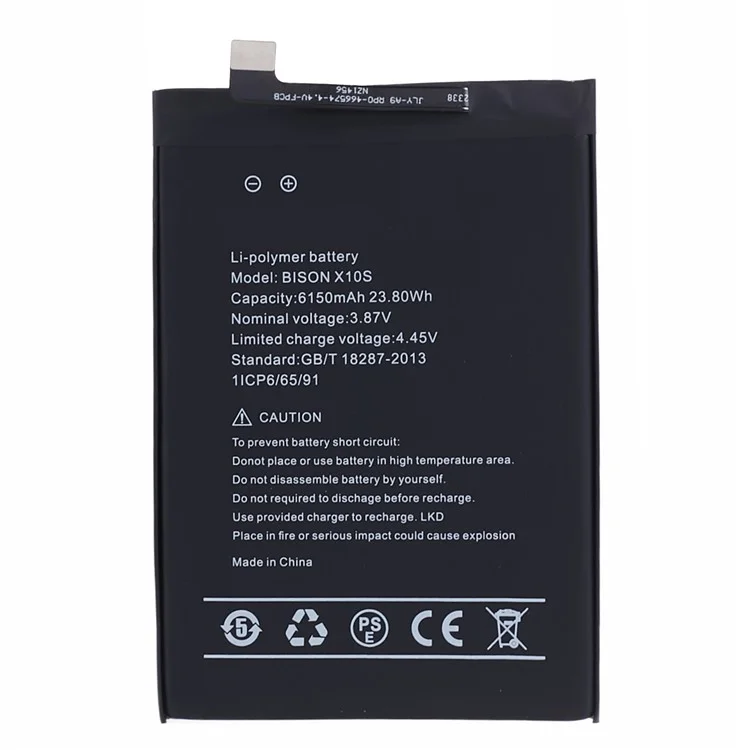Для аккумулятора Umidigi Bison X10S 3.87V 6150mAh перезаряжаемая литий-полимерная батарея Сборка Часть