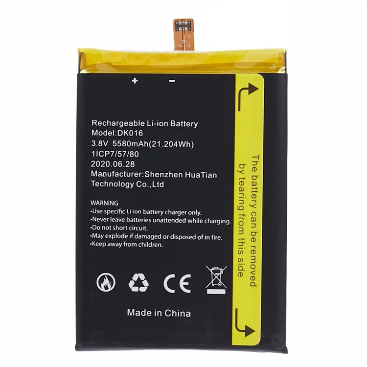 For Blackview BV6900 3.80V 5580mAh Rechargeable Li-Polymer Battery Assembly Part (Encode: DK016)