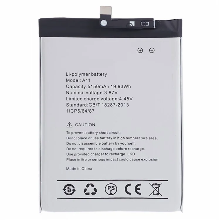 For Umidigi A11 / A11S 3.87V 5150mAh Rechargeable Li-Polymer Battery Assembly Part