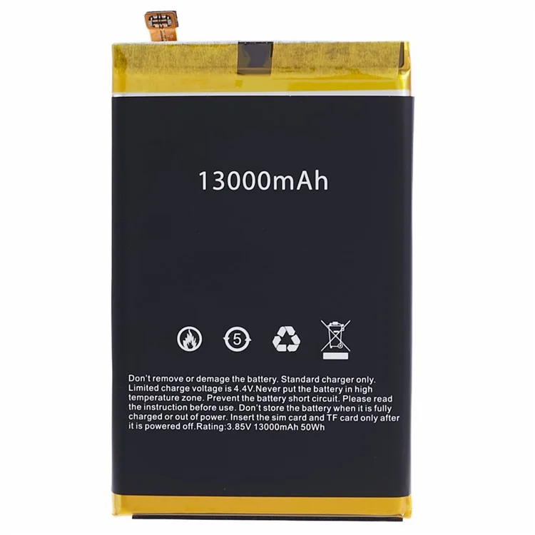 For Blackview BV9100 3.85V 13000mAh Rechargeable Li-Polymer Battery Assembly Part (without Logo)