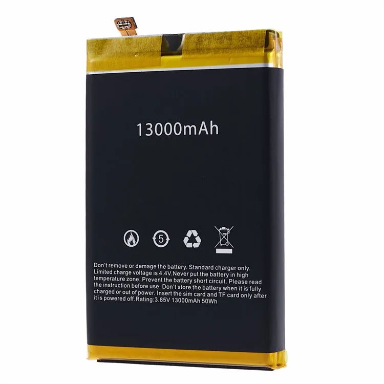 For Blackview BV9100 3.85V 13000mAh Rechargeable Li-Polymer Battery Assembly Part (without Logo)