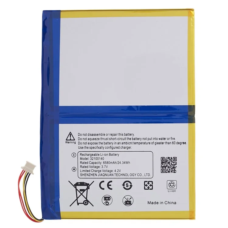 For Blackview Tab 8 3.80V 6580mAh Li-ion Battery Assembly Part (Encode: 32100140) (without Logo)