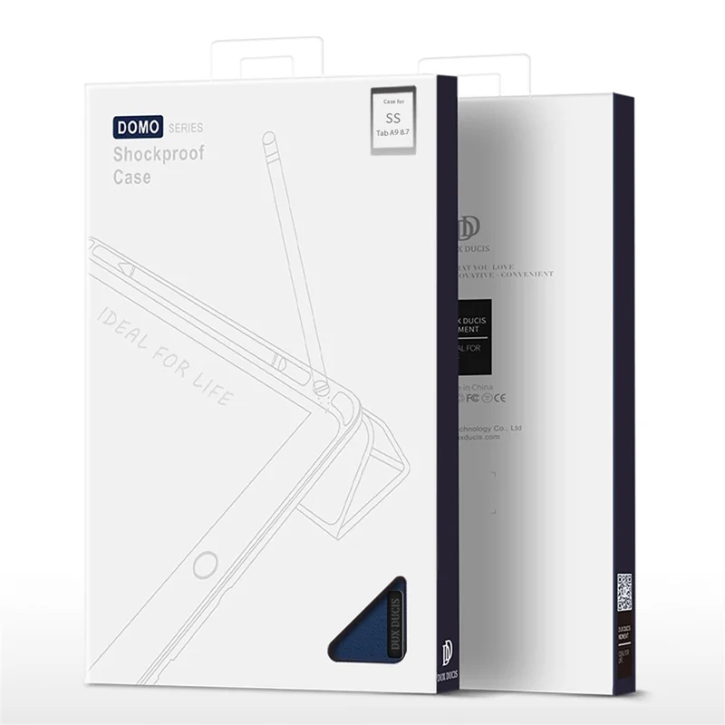 DUX DUCIS Domo Series for Samsung Galaxy Tab A9 Leather Business Case Tri-fold Stand Smart Tablet Cover - Blue