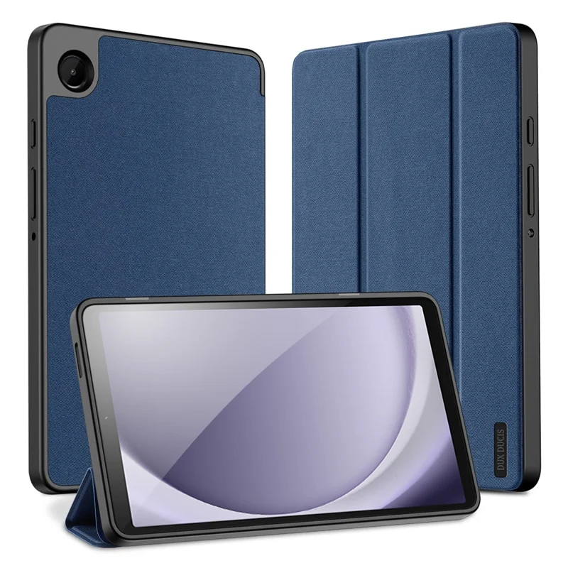 DUX DUCIS Domo Series for Samsung Galaxy Tab A9 Leather Business Case Tri-fold Stand Smart Tablet Cover - Blue