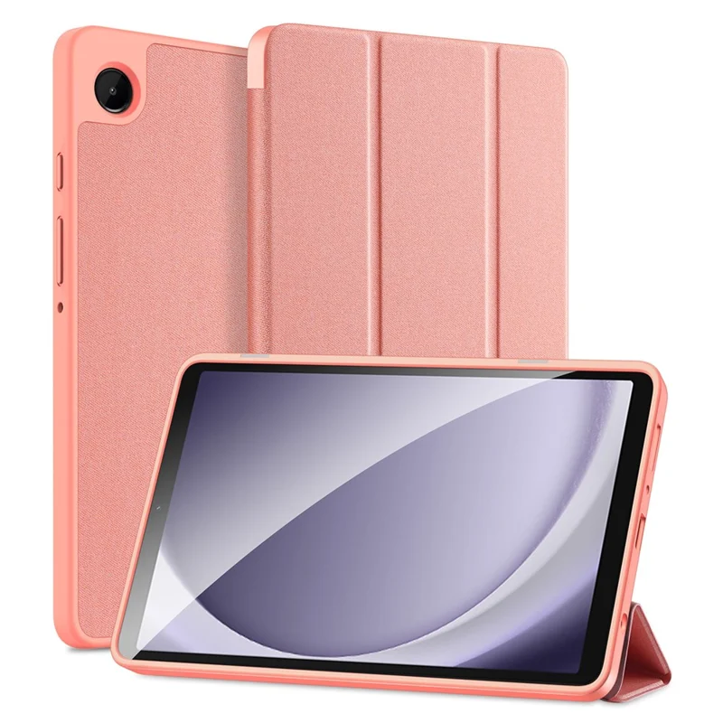 DUX DUCIS Domo Series for Samsung Galaxy Tab A9 Leather Business Case Tri-fold Stand Smart Tablet Cover - Pink