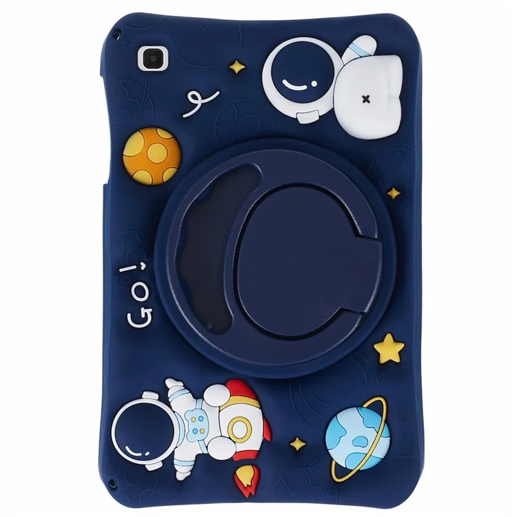 Para Samsung Galaxy Tab A7 Lite 8.7-inch T220 Case Astronaut Tablet Kickstand Cover with Lanyard