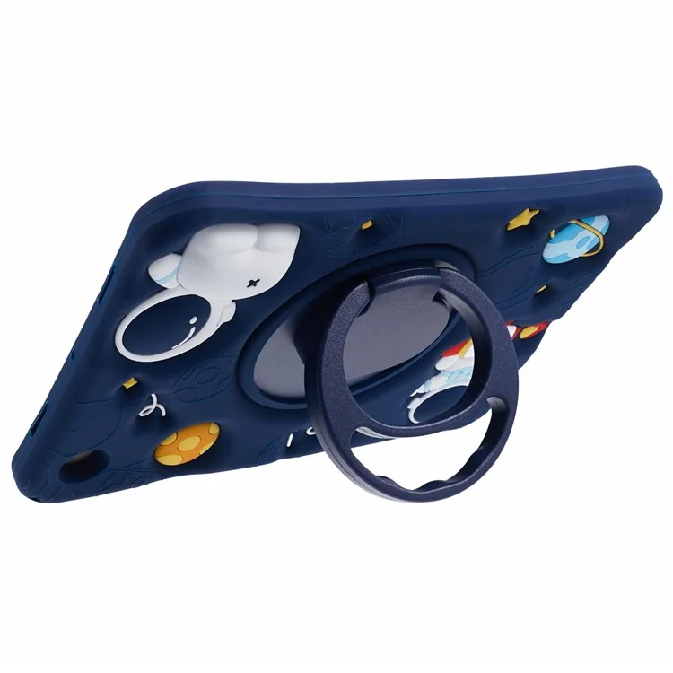 Für Samsung Galaxy Tab A8 10.5 (2021) / (2022) Kickstand Case Astronaut Design Tablet Cover mit Lanyard