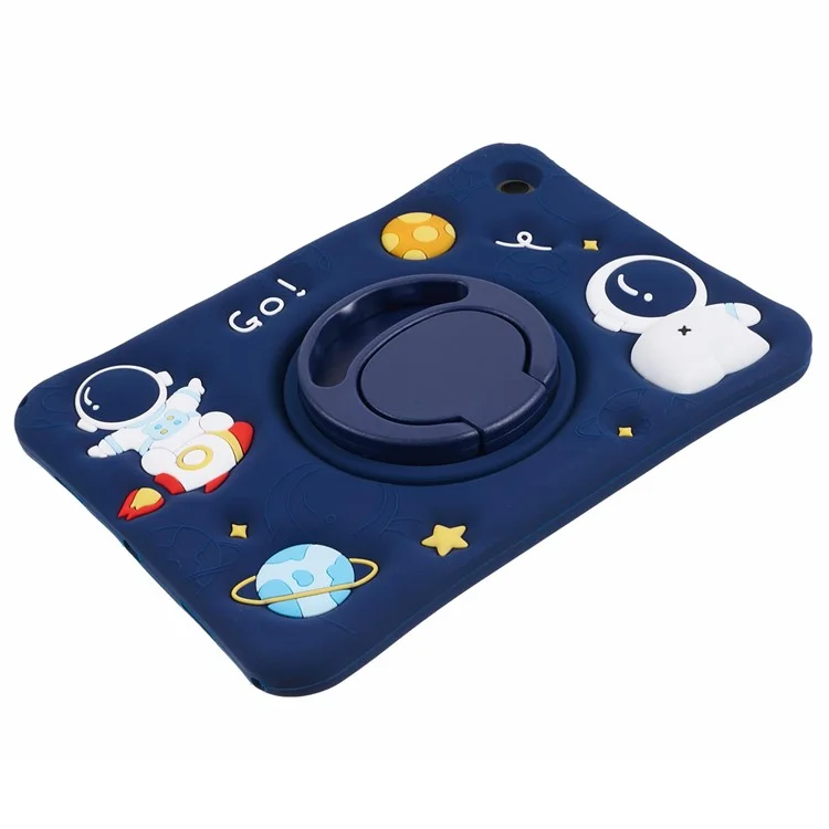 Für Samsung Galaxy Tab A8 10.5 (2021) / (2022) Kickstand Case Astronaut Design Tablet Cover mit Lanyard