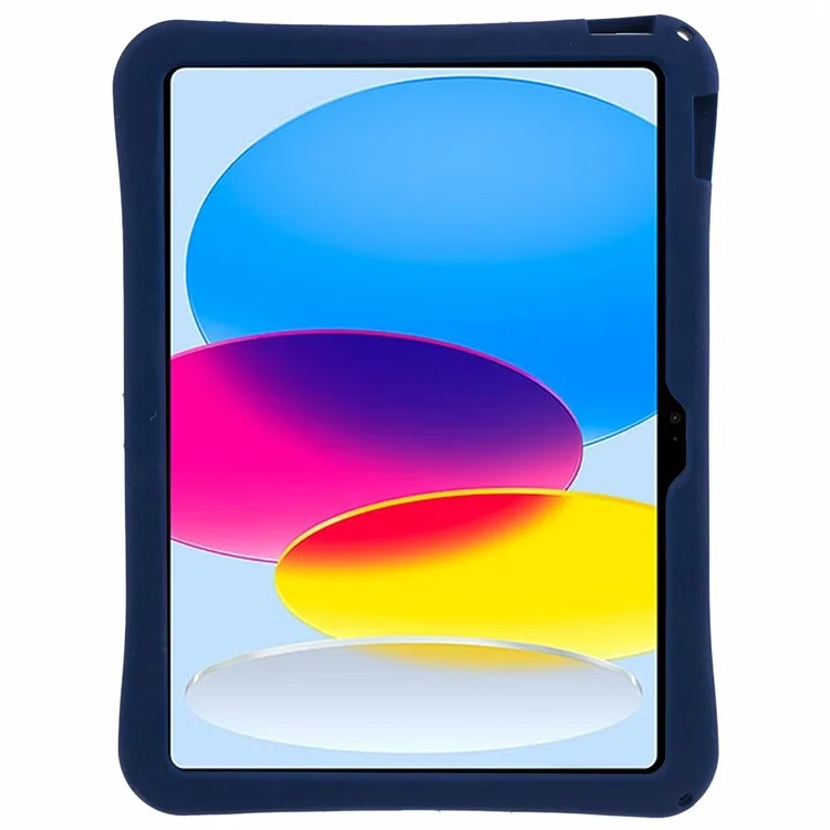 Für iPad 10.9 (2022) Kickstand-Hülle Astronaut-Design Silikon-Tablet-Schutz mit Riemen