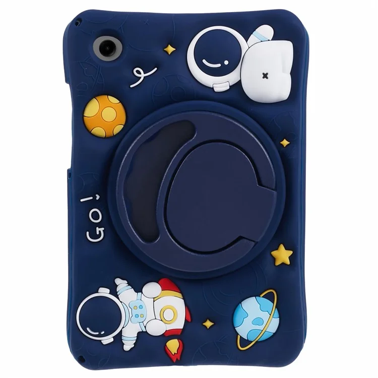 Para Samsung Galaxy Tab A9 T220 X110 / X117 Caso Suporte Silicone + PC Capa Tablet com Cordão