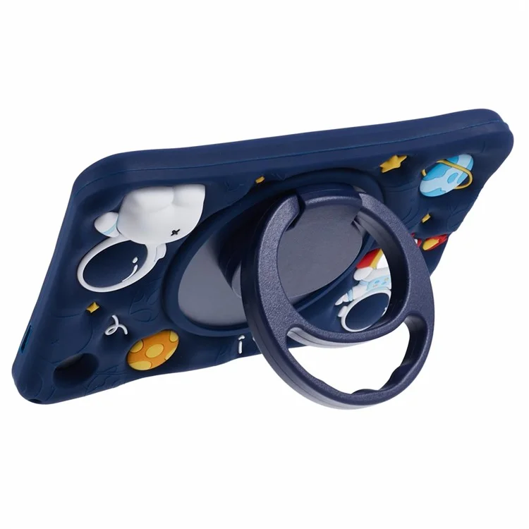 Para Samsung Galaxy Tab A9 T220 X110 / X117 Caso Suporte Silicone + PC Capa Tablet com Cordão