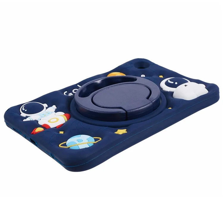 Para Samsung Galaxy Tab A9 T220 X110 / X117 Caso Suporte Silicone + PC Capa Tablet com Cordão