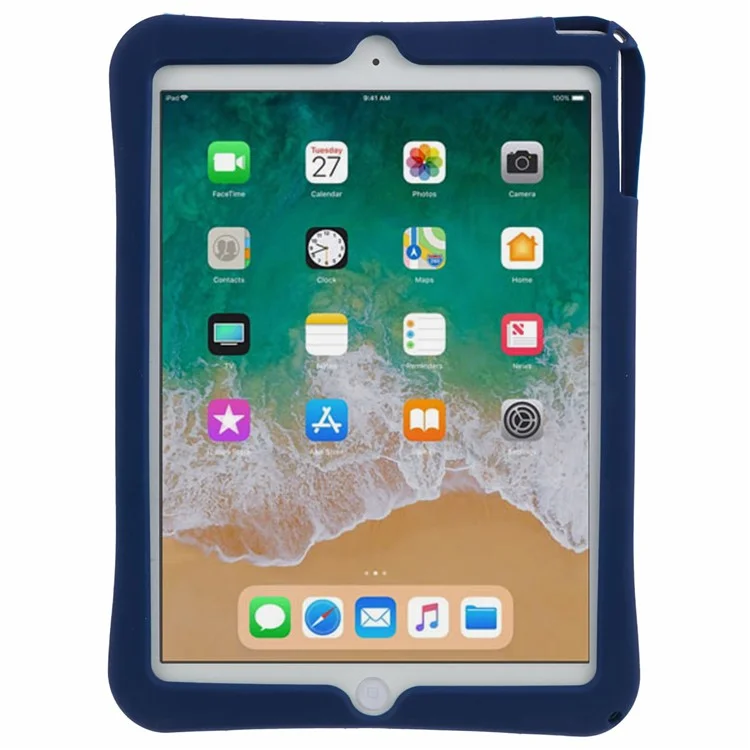 pour ipad 9.7-pouces (2017) / (2018) / ipad air (2013) / couverture de tablette de kickstand air 2 case avec longe