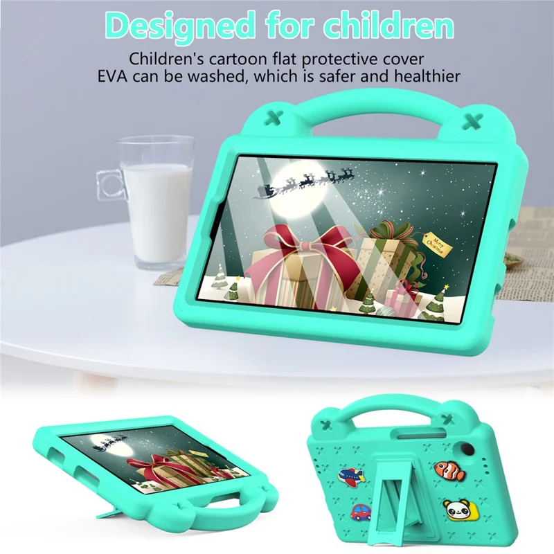 Per Samsung Galaxy Tab A9 Case EVA Tablet Cover Anti-Drop Kickstand Case con Impugnatura - Verde