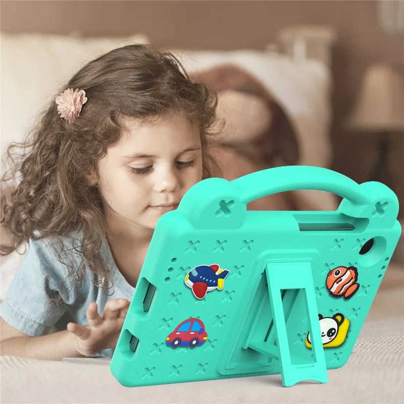 Per Samsung Galaxy Tab A9 Case EVA Tablet Cover Anti-Drop Kickstand Case con Impugnatura - Verde