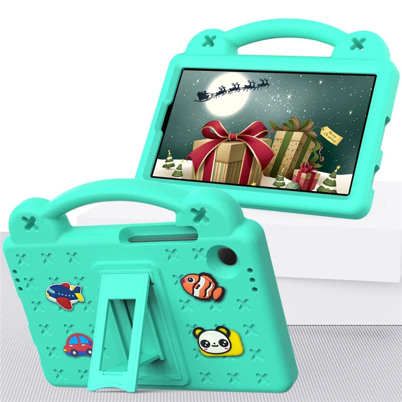 Per Samsung Galaxy Tab A9 Case EVA Tablet Cover Anti-Drop Kickstand Case con Impugnatura - Verde