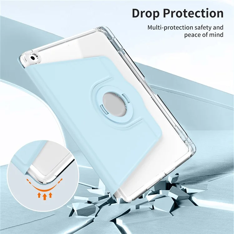 For iPad 9.7-inch (2017) / (2018) / iPad Air (2013) / Air 2 Case Kickstand Detachable Tablet Cover - Baby Blue