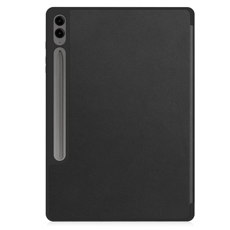 For Samsung Galaxy Tab S9 FE+ / Tab S9+ Case PU Leather+TPU Auto Sleep / Wake Tablet Cover with Pencil Holder - Black
