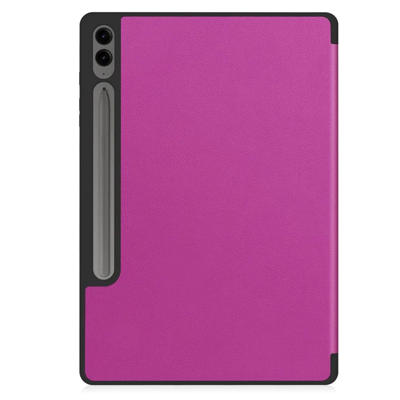 For Samsung Galaxy Tab S9 FE+ / Tab S9+ Case PU Leather+TPU Auto Sleep / Wake Tablet Cover with Pencil Holder - Purple