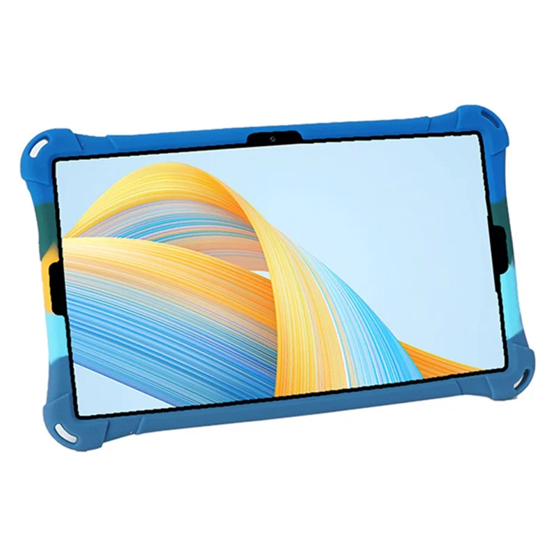 For Samsung Galaxy Tab A9 Case Anti-drop PC+Silicone Tablet Cover with Shoulder Strap - Colorful  /  Dark Blue
