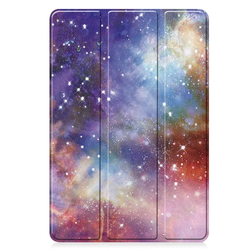 For Samsung Galaxy Tab S10 Lite / S10 FE / S9 FE / Tab S9 Case Leather Pattern Printing Smart Tablet Cover with Pencil Holder - Galaxy