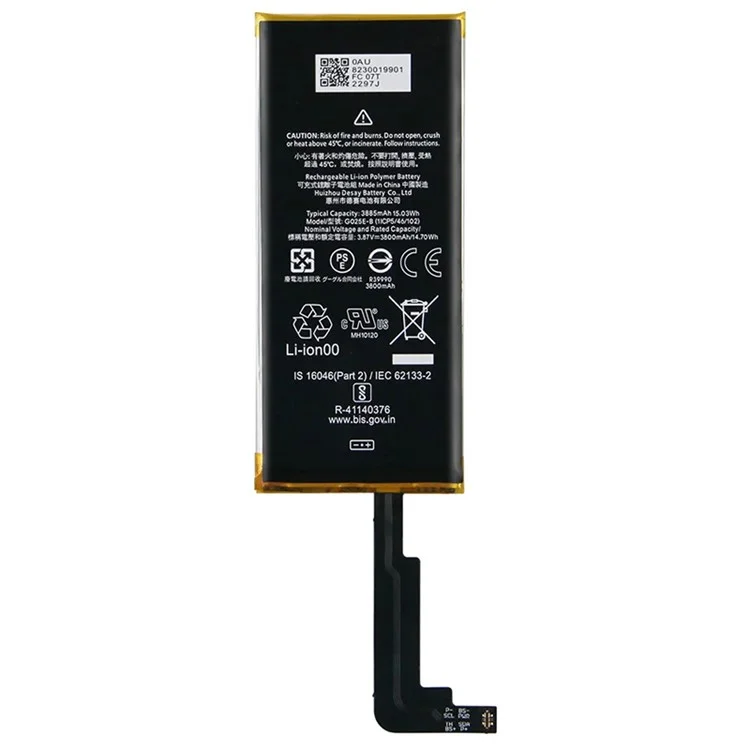 Pour Google Pixel 4a 5G 3,70 V 3800 mAh Batterie Lithium-ion Assemblage Pièce (Encoder : G025E-B) (sans logo)