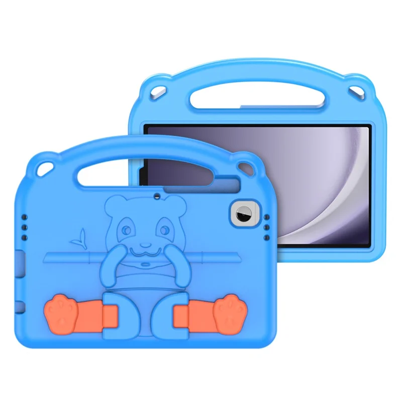DUX DUCIS для Samsung Galaxy Tab A9 / Tab A7 Lite 8,7-дюймового чехла с защитой EVA, мультяшный дизайн панды с подставкой, чехол для планшета - синий
