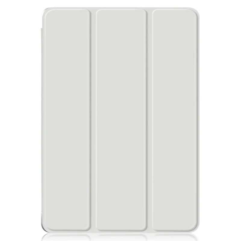 For Xiaomi Redmi Pad SE Tri-fold Stand Smart Case Leather+TPU+Acrylic Tablet Cover with Pen Slot - Grey