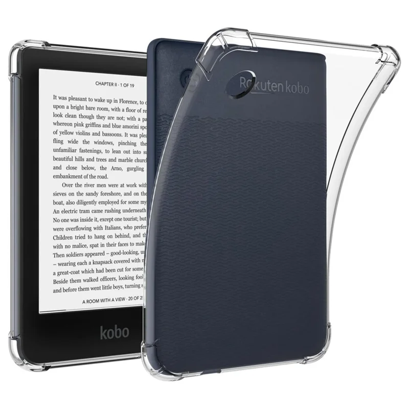Pour Kobo Clara 2E Coque de protection en TPU transparent avec coins renforcés