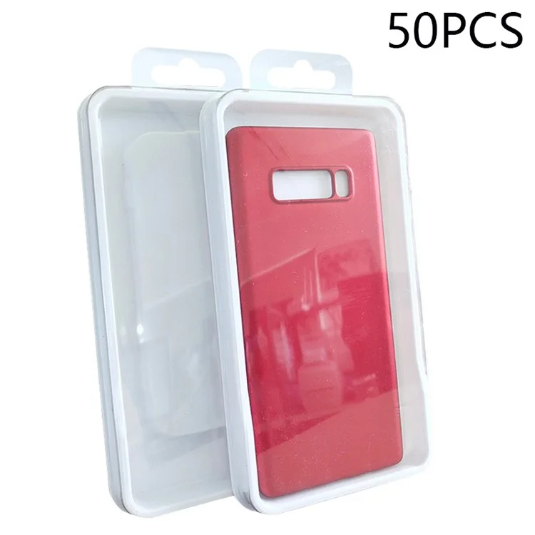 50Pcs Size S Clear Packaging Boxes for Phone Case PC+PVC Phone Cover Displaying Boxes, 14.6 x 7.6cm