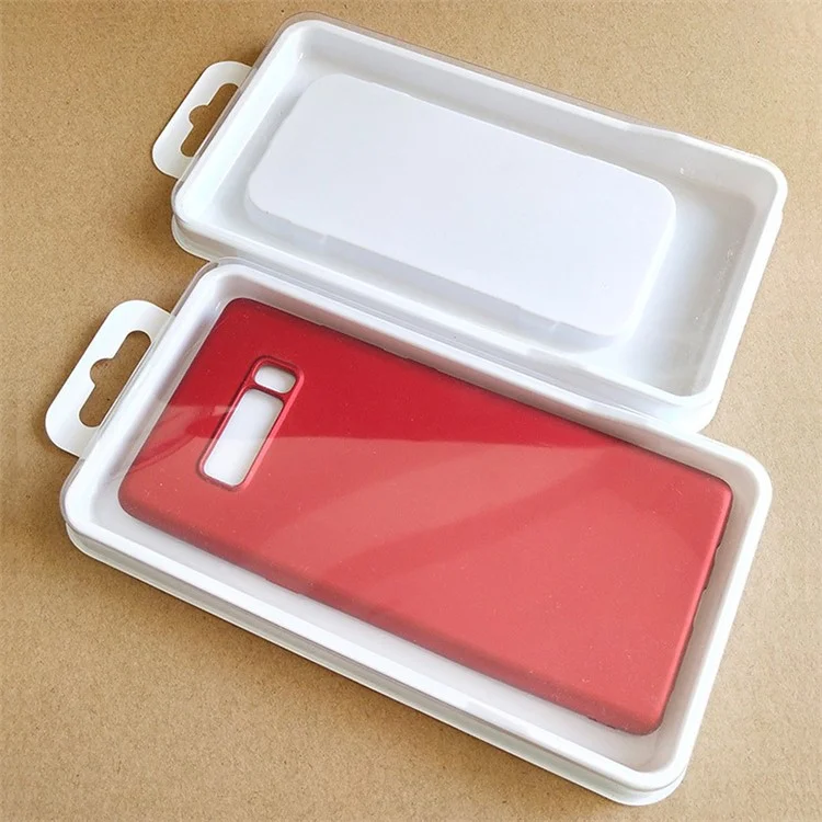 50Pcs Size S Clear Packaging Boxes for Phone Case PC+PVC Phone Cover Displaying Boxes, 14.6 x 7.6cm