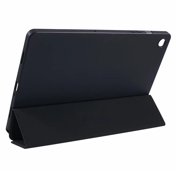 Для Samsung Galaxy Tab A9 Tri-fold Stand Cover PU Leather Honeycomb Texture Tablet Case - Black