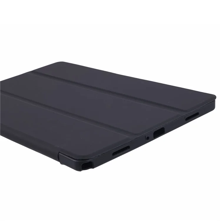 Для Samsung Galaxy Tab A9 Tri-fold Stand Cover PU Leather Honeycomb Texture Tablet Case - Black