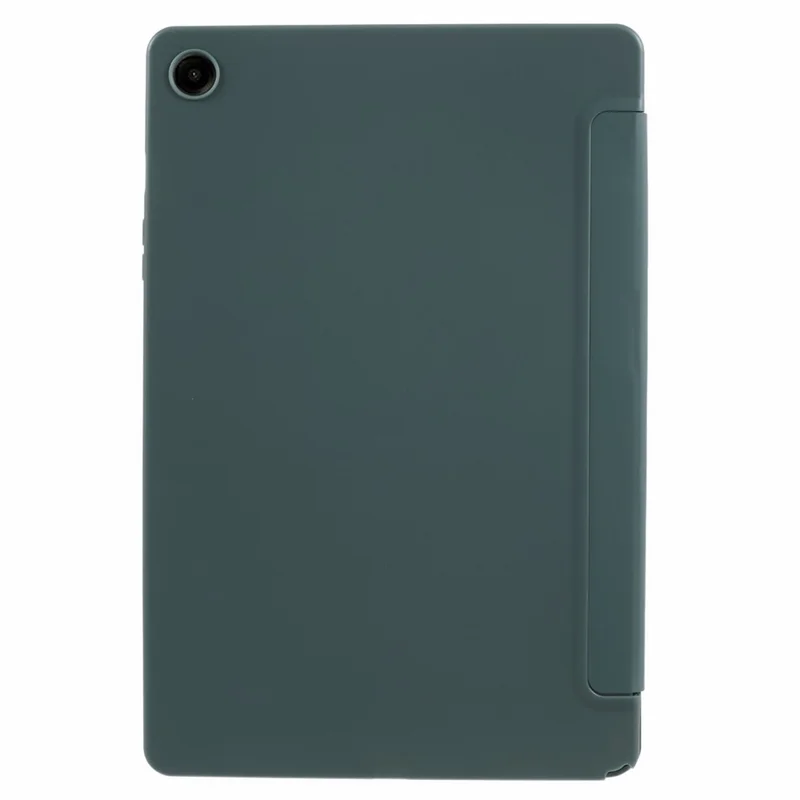 For Samsung Galaxy Tab A9 Tri-fold Stand Cover PU Leather Honeycomb Texture Tablet Case - Dark Green