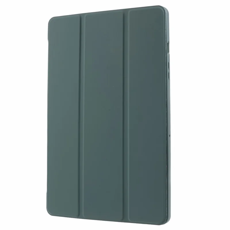For Samsung Galaxy Tab A9 Tri-fold Stand Cover PU Leather Honeycomb Texture Tablet Case - Dark Green