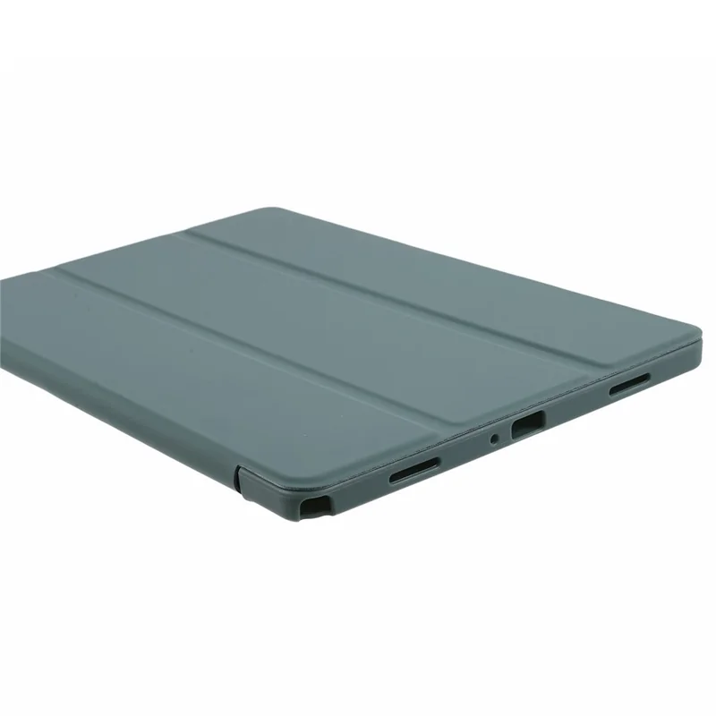 For Samsung Galaxy Tab A9 Tri-fold Stand Cover PU Leather Honeycomb Texture Tablet Case - Dark Green