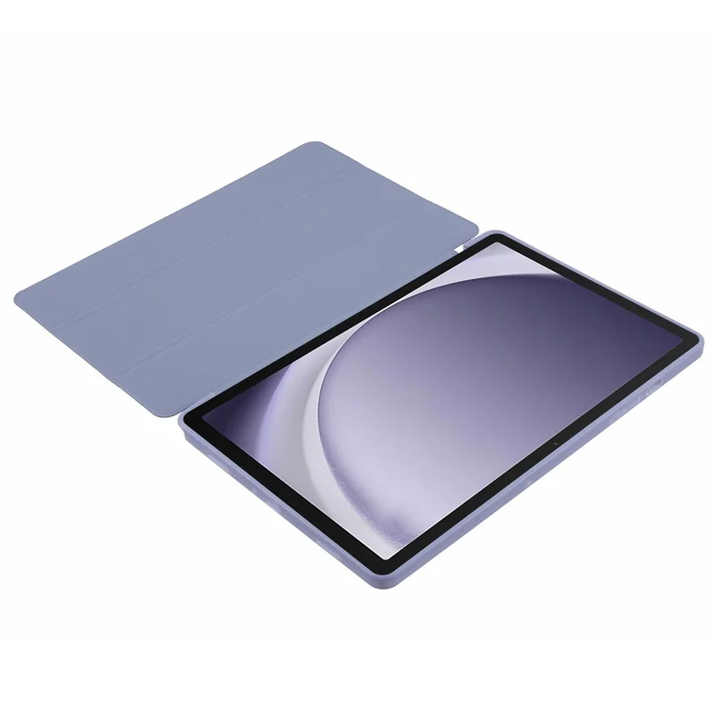Per Samsung Galaxy Tab A9 Tri-fold Stand Cover PU Leather Honeycomb Texture Tablet Case - Viola