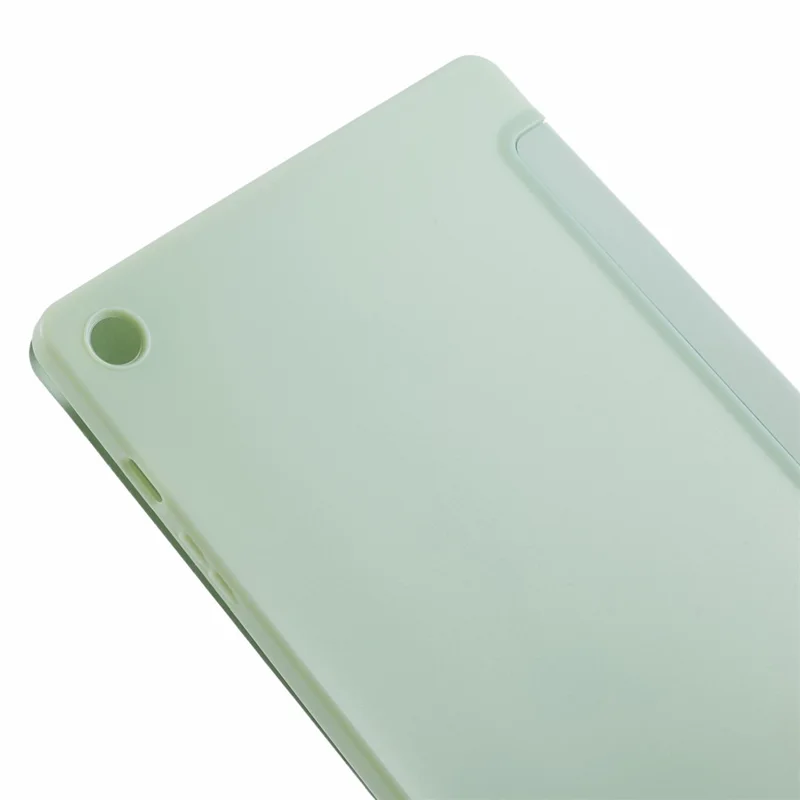 Für Samsung Galaxy Tab A9 Tri-fold Ständer Schutzhülle PU-Leder Wabenstruktur Tabletthülle - Hellgrün