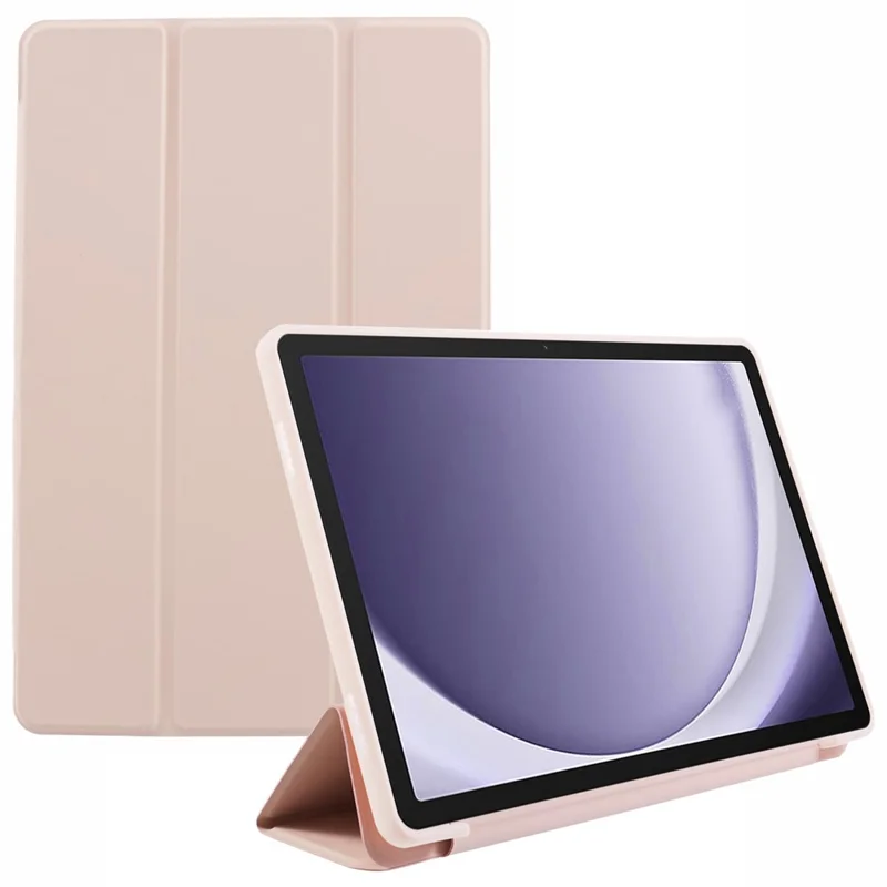 Für Samsung Galaxy Tab A9 Tri-Fold-Ständer-Abdeckung PU-Leder, Wabentextur, Tablet-Hülle - Pink
